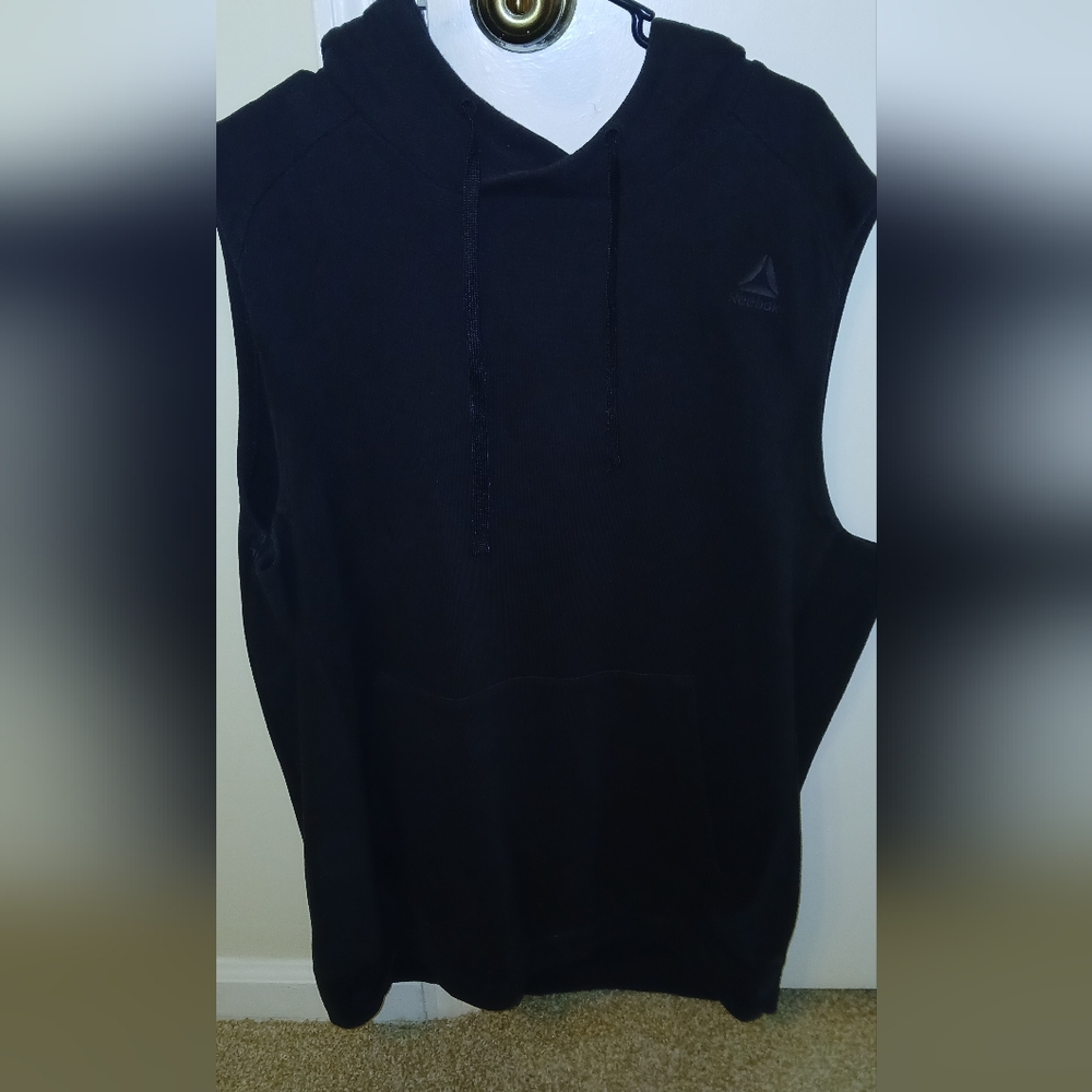 Reebok Black Sleeveless Hoodie